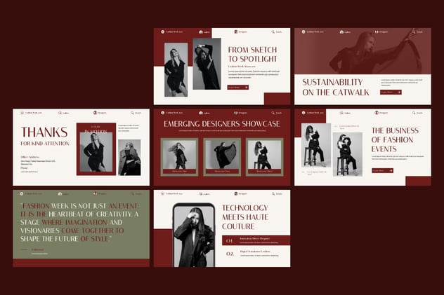 服装品牌发布会秋冬新品展示PPT模板 - PPT派