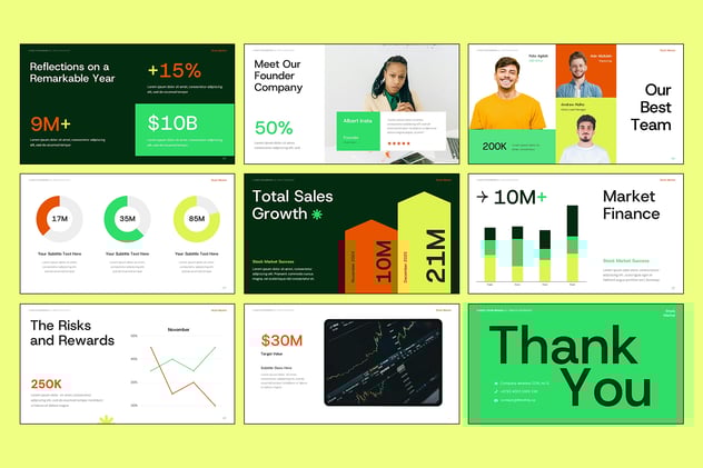 股票市场分析投资方案PPT模板 - PPT派