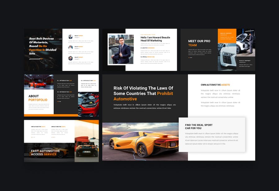 汽车跑车运动销售推广方案PPT模板 - PPT派