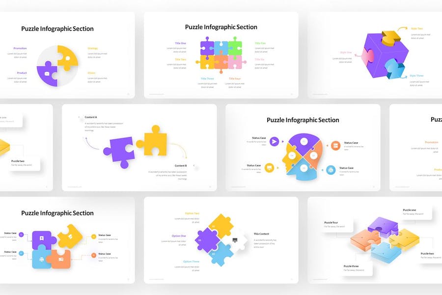 拼图-信息图-PowerPoint-模板 - PPT派