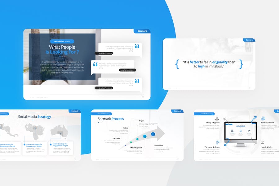 Socmark-sosial-media-marketing-keynote-template - PPT派