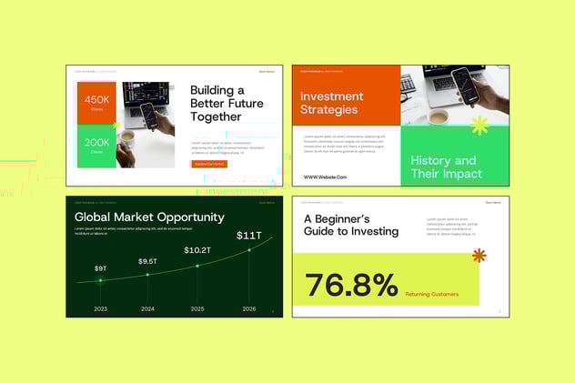 股票市场分析投资方案PPT模板 - PPT派