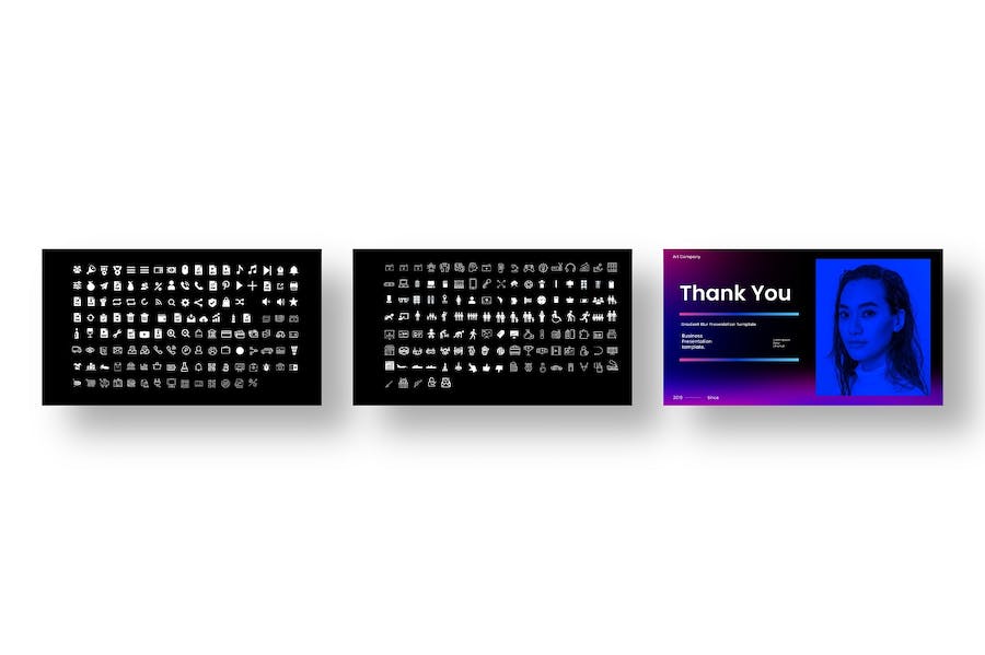 紫色渐变商务项目路演PPT模板 - PPT派