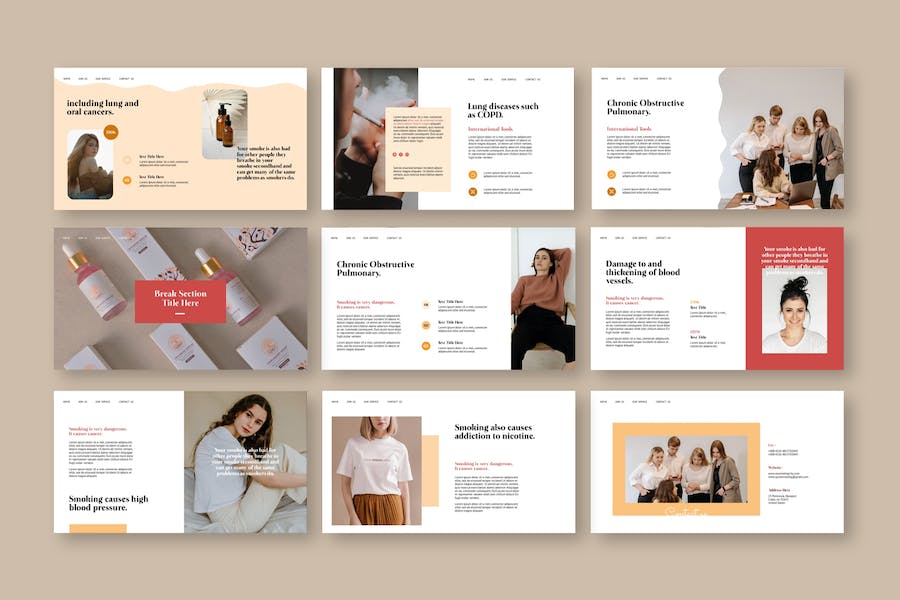 戒烟健康宣传教育推广PPT模板 - PPT派