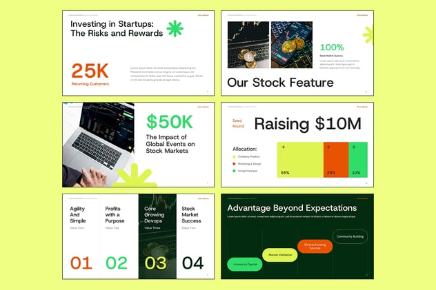 股票市场分析投资方案PPT模板 - PPT派