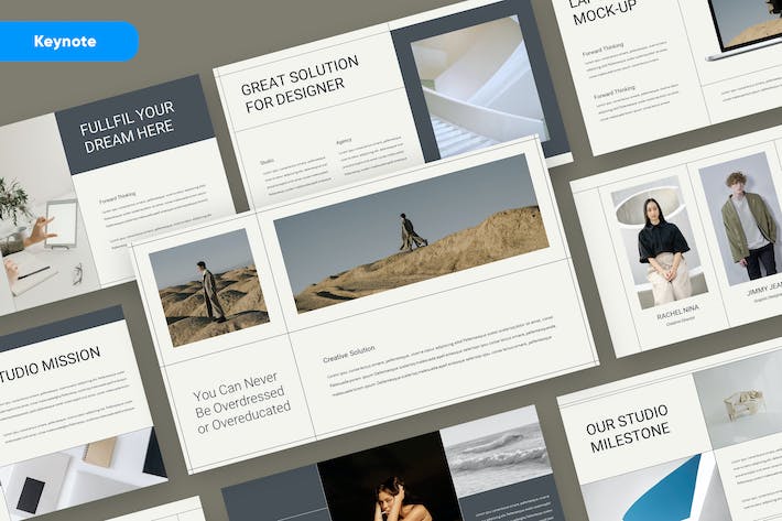 创意设计工作室作品展示Keynote模板 - PPT派