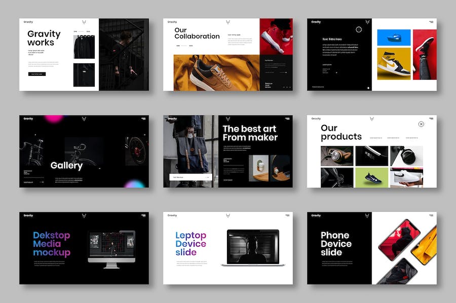 重力商务企业服务展示Keynote模板 - PPT派