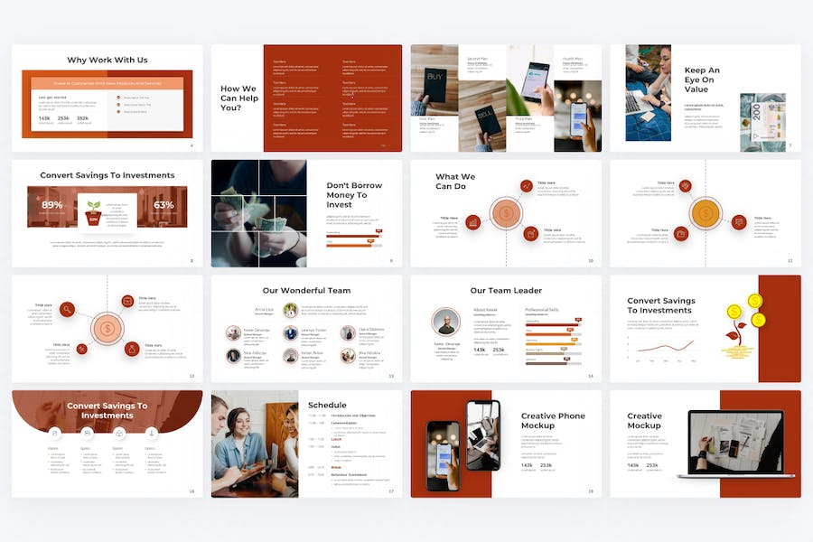 Investire-maroon-minimalist-invesment-powerpoint - PPT派