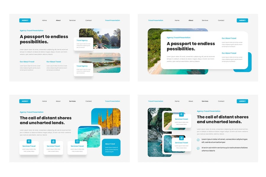 旅游旅行服务推介Keynote模板 - PPT派