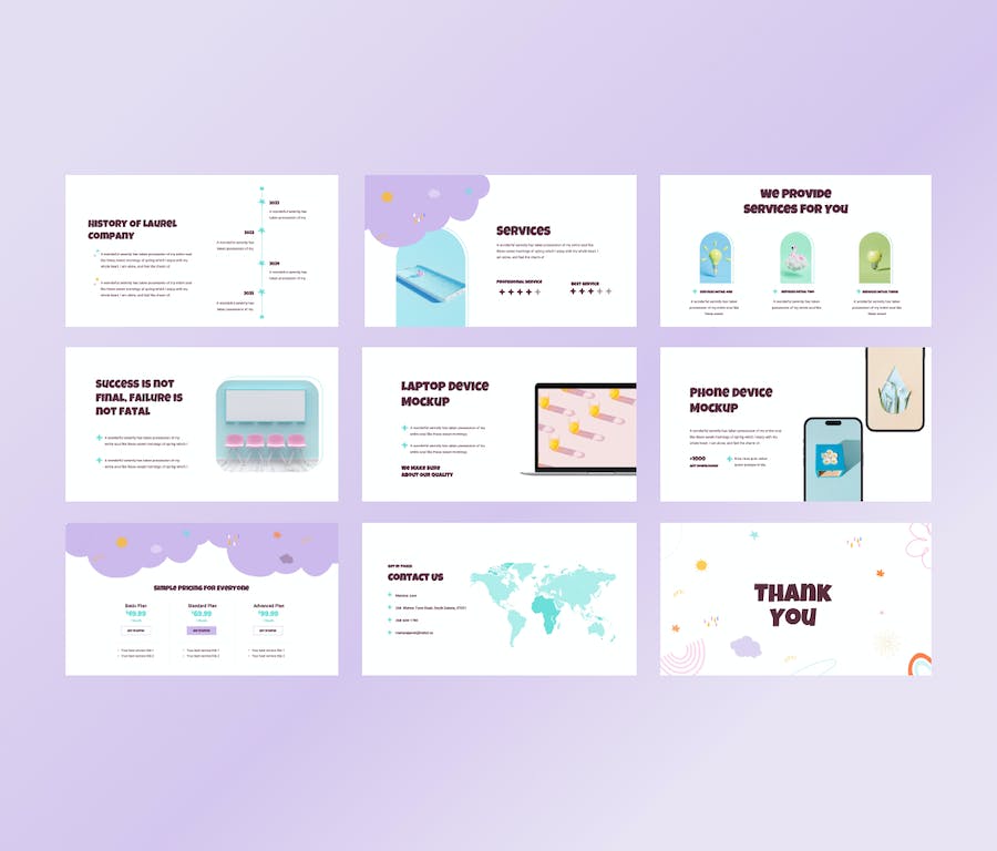 多用途创意商务项目汇报PPT模板 - PPT派