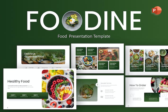 Foodine-green-elegant-food-gradient-powerpoint - PPT派