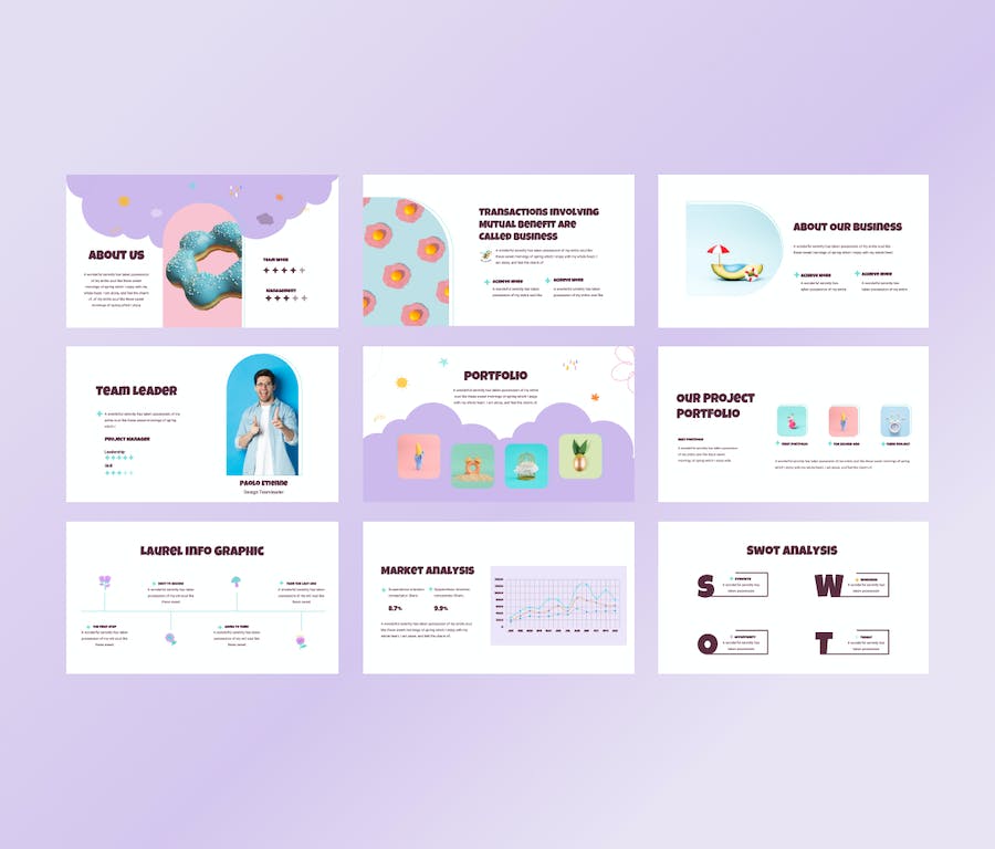 多用途创意商务项目汇报PPT模板 - PPT派