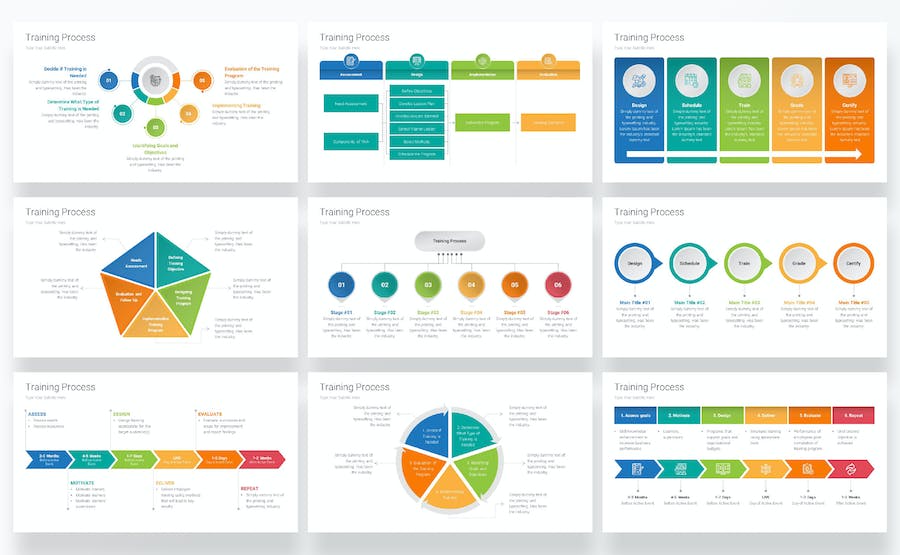 培训阶段流程展示Keynote模板 - PPT派