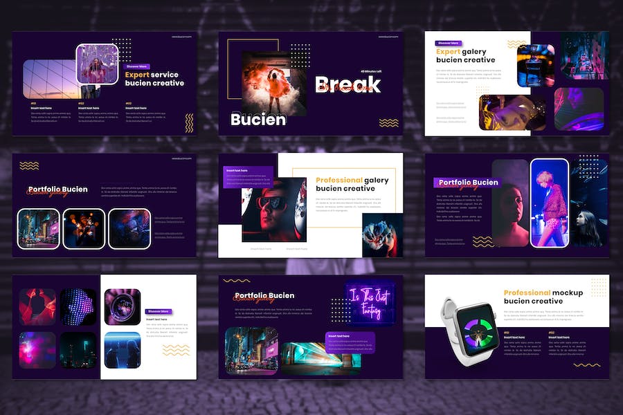 创意设计作品品牌展示Keynote模板 - PPT派