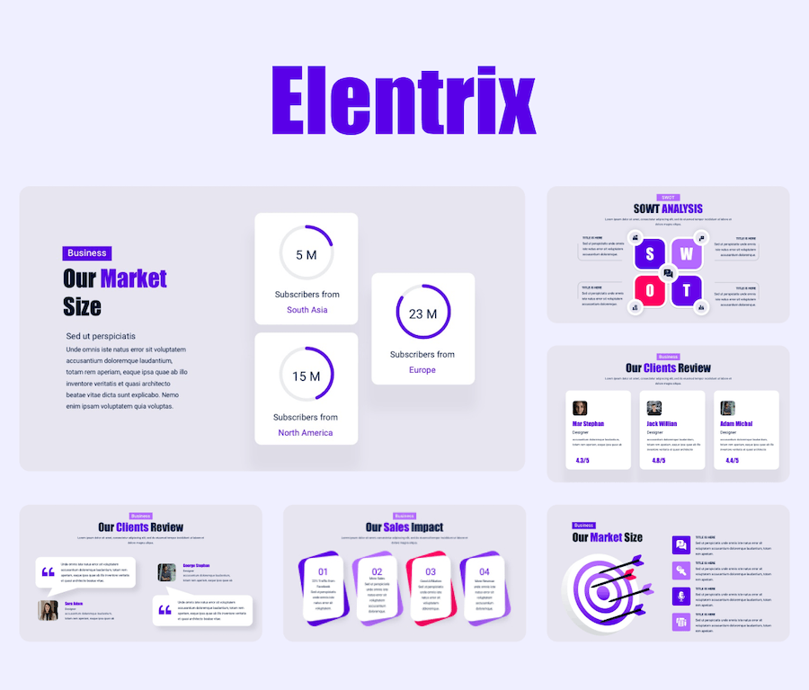 紫色创意公司介绍演示PPT模板 - PPT派