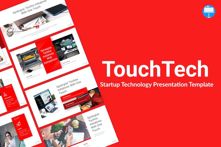 Touchtech-red-startup-technology-keynote-template- PPT派