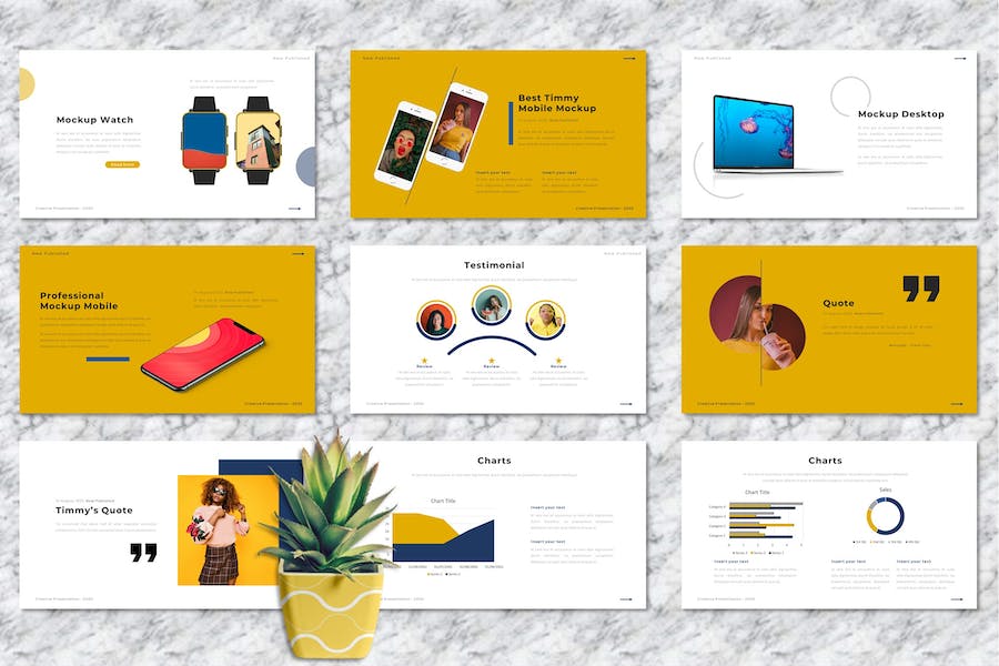 创意设计作品集展示Keynote模板 - PPT派