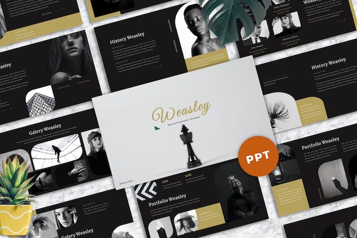 极简商务展示融资方案PPT模板 - PPT派