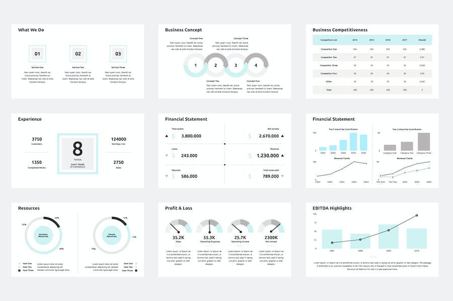 年度财务业绩报告Keynote模板 - PPT派
