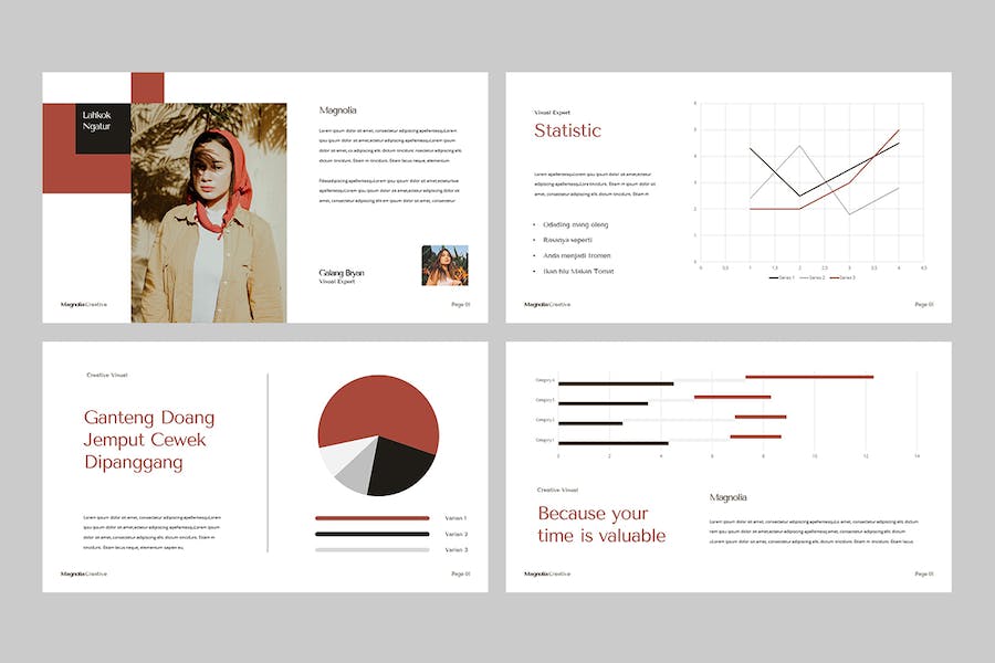 时尚优雅品牌推广展示Keynote模板 - PPT派