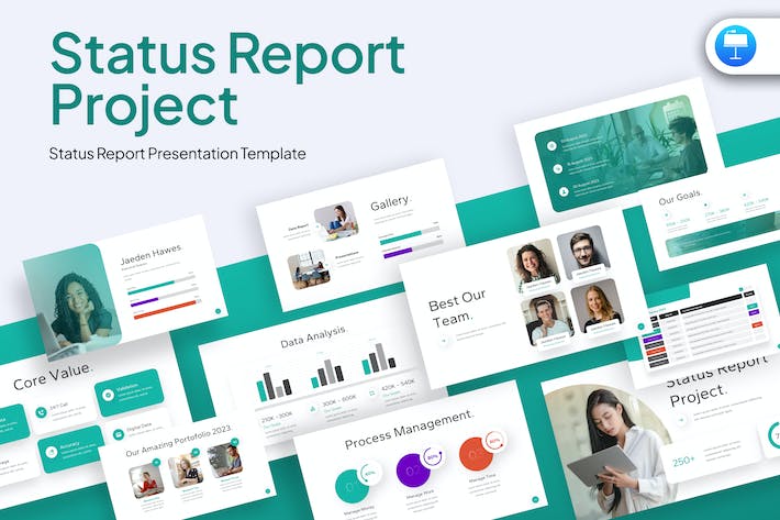 项目进度状态报告汇报Keynote模板 - PPT派