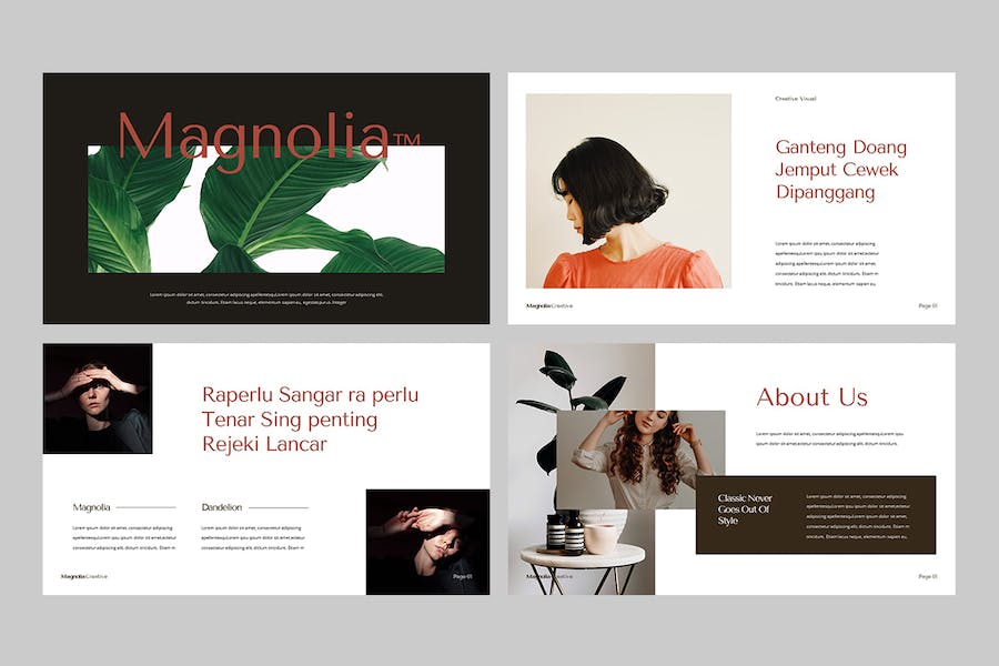 时尚优雅品牌推广展示Keynote模板 - PPT派