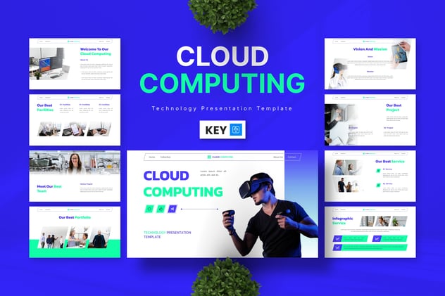 云计算技术应用方案架构演讲Keynote模板 - PPT派