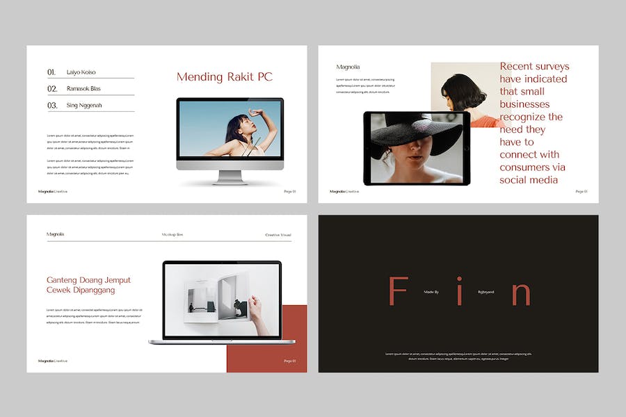 时尚优雅品牌推广展示Keynote模板 - PPT派