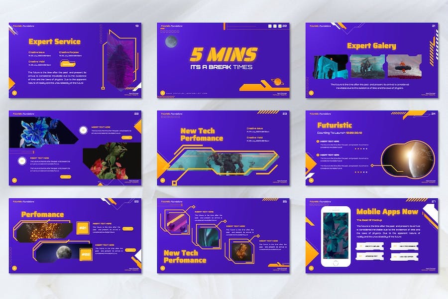 紫色创意多用途商业Keynote模板 - PPT派