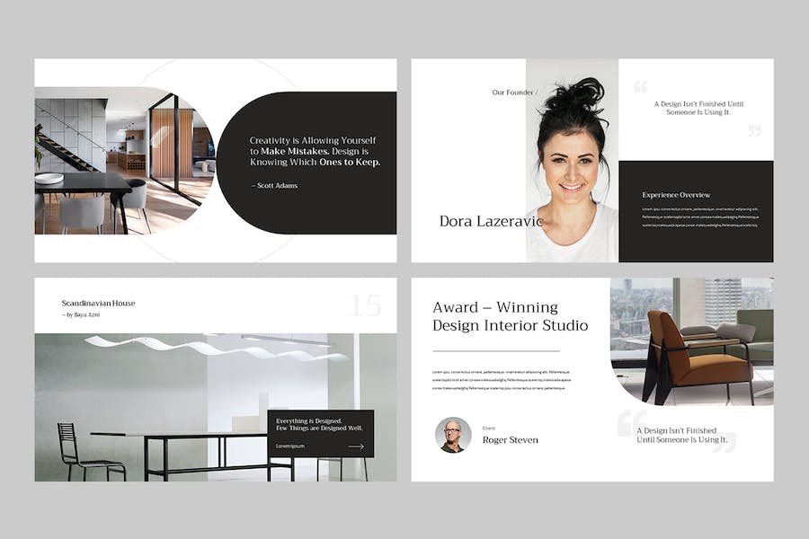 极简主义黑白风格商务PPT模板 - PPT派