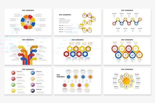 8步骤项目实施流程信息图形展示Keynote模板 - PPT派