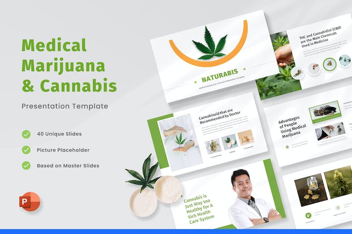 医用大麻相关内容展示PowerPoint模板 - PPT派