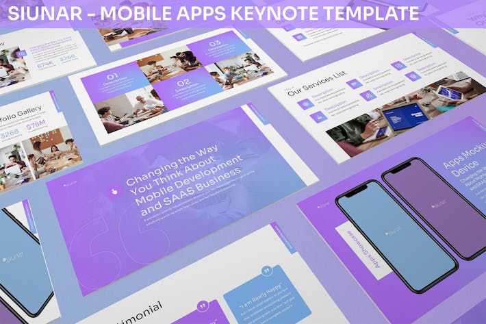移动应用程序APP开发推广keynote模板 - PPT派