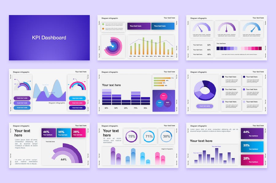 销售业绩KPI数据追踪分析PPT模板 - PPT派