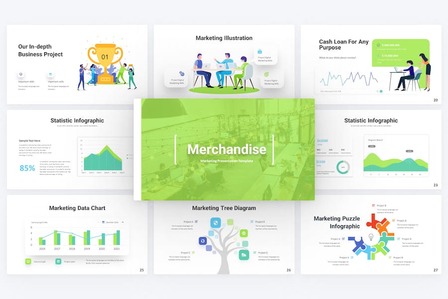 Merchandise-marketing-business-powerpoint-template - PPT派