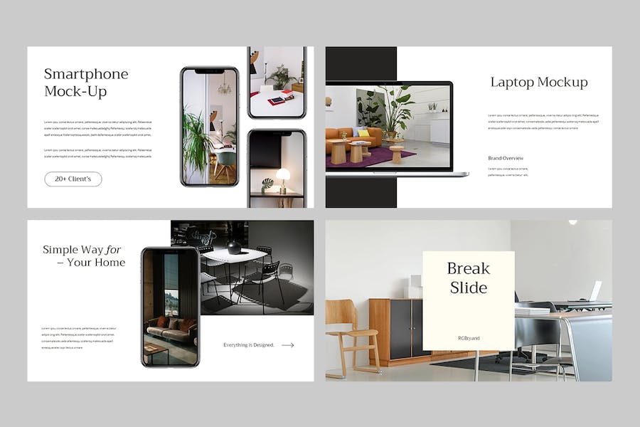 极简主义黑白风格商务PPT模板 - PPT派