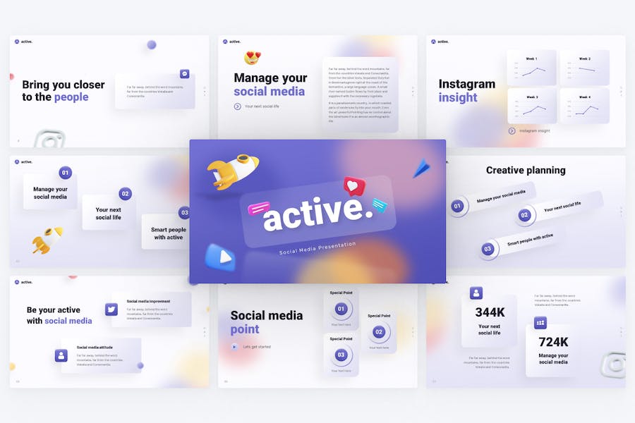 Active-social-media-creative-powerpoint-template - PPT派