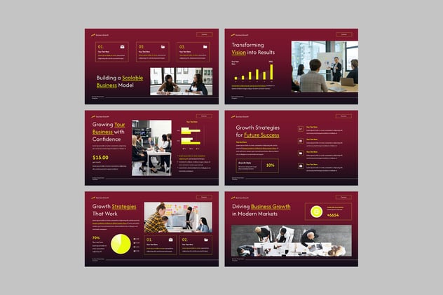 业务增长战略规划分析PPT模板 - PPT派