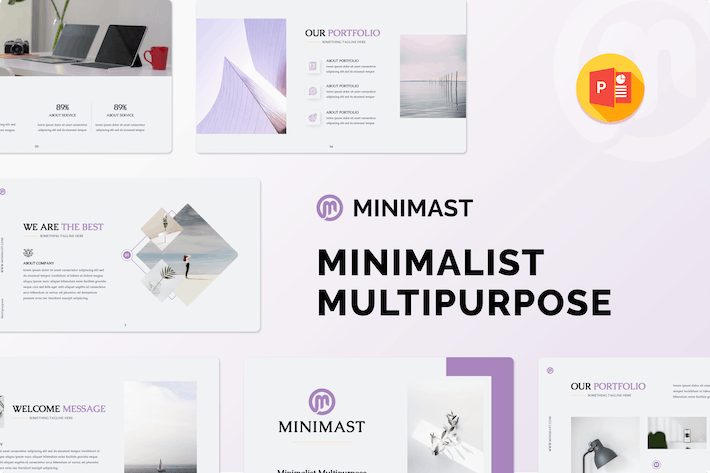 极简多用途商务汇报PPT模板 - PPT派