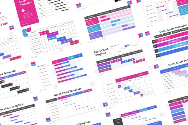 项目甘特图进度规划PPT模板 - PPT派