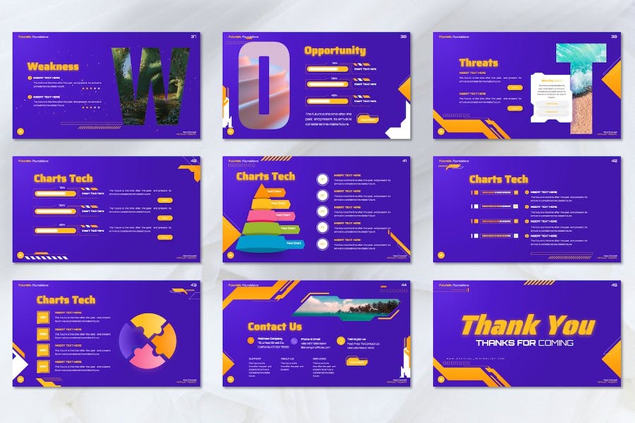 紫色创意多用途商业Keynote模板 - PPT派