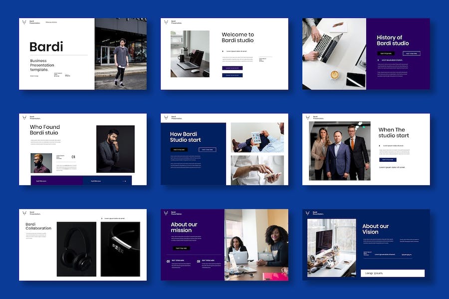 蓝色商务融资项目展示PPT模板 - PPT派