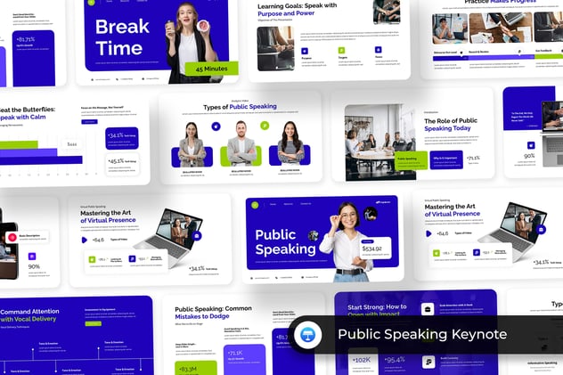 公众演讲能力提升培训Keynote模板 - PPT派