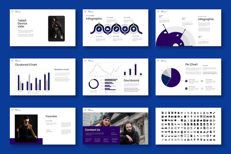 蓝色商务融资项目展示PPT模板 - PPT派