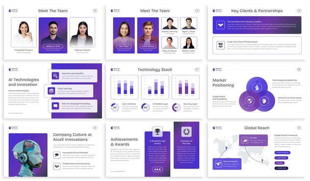 人工智能商业企业应用方案PPT模板 - PPT派