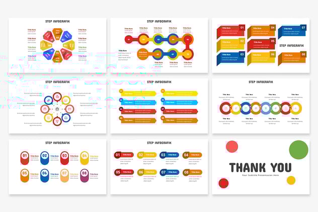 8步骤项目实施流程信息图形展示Keynote模板 - PPT派