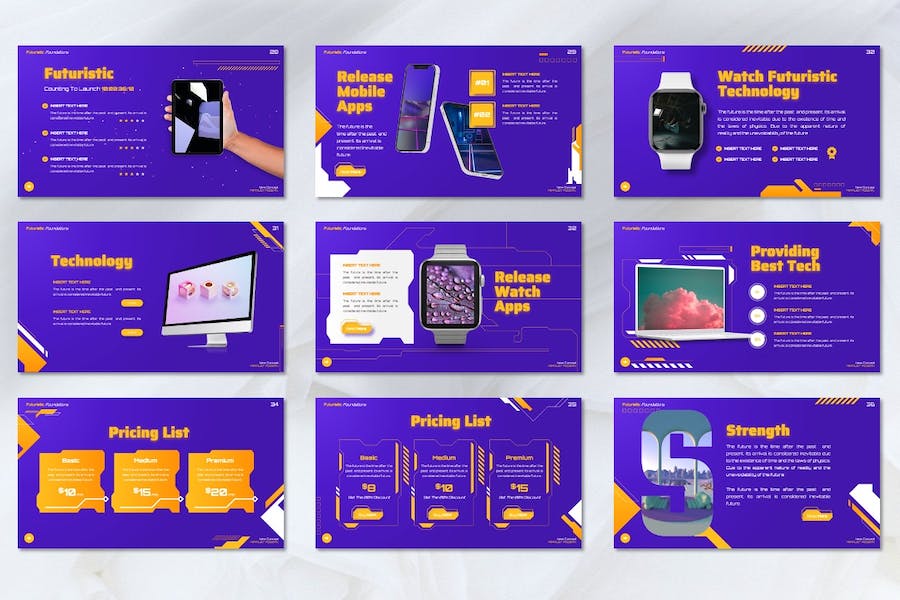 紫色创意多用途商业Keynote模板 - PPT派