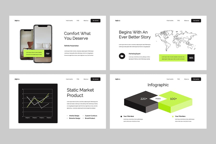 极简设计主题风格方案Keynote模板 - PPT派