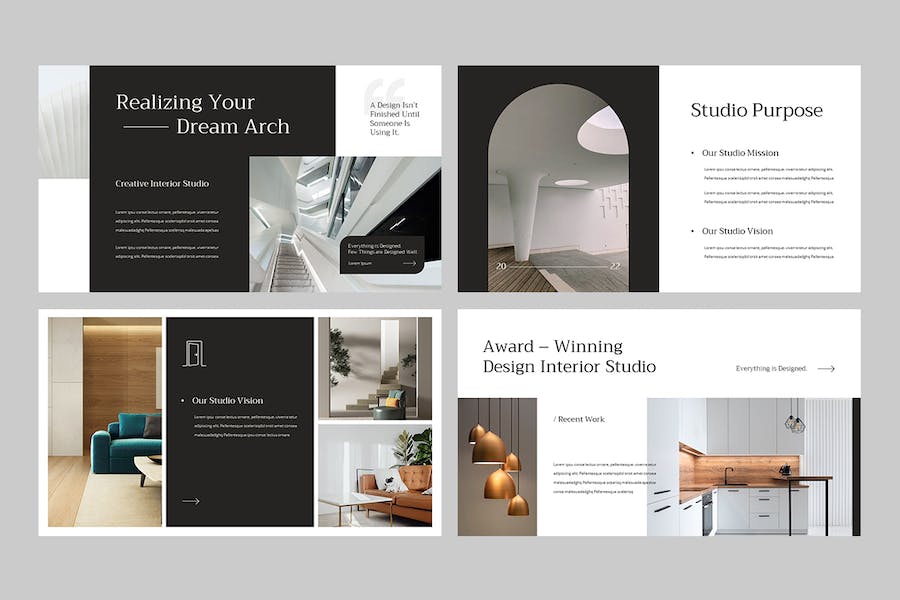 极简主义黑白风格商务PPT模板 - PPT派