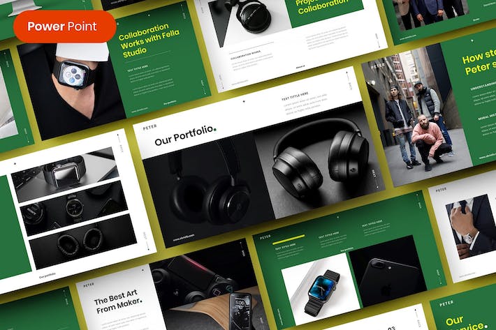 绿色商业创意营销方案PPT模板 - PPT派